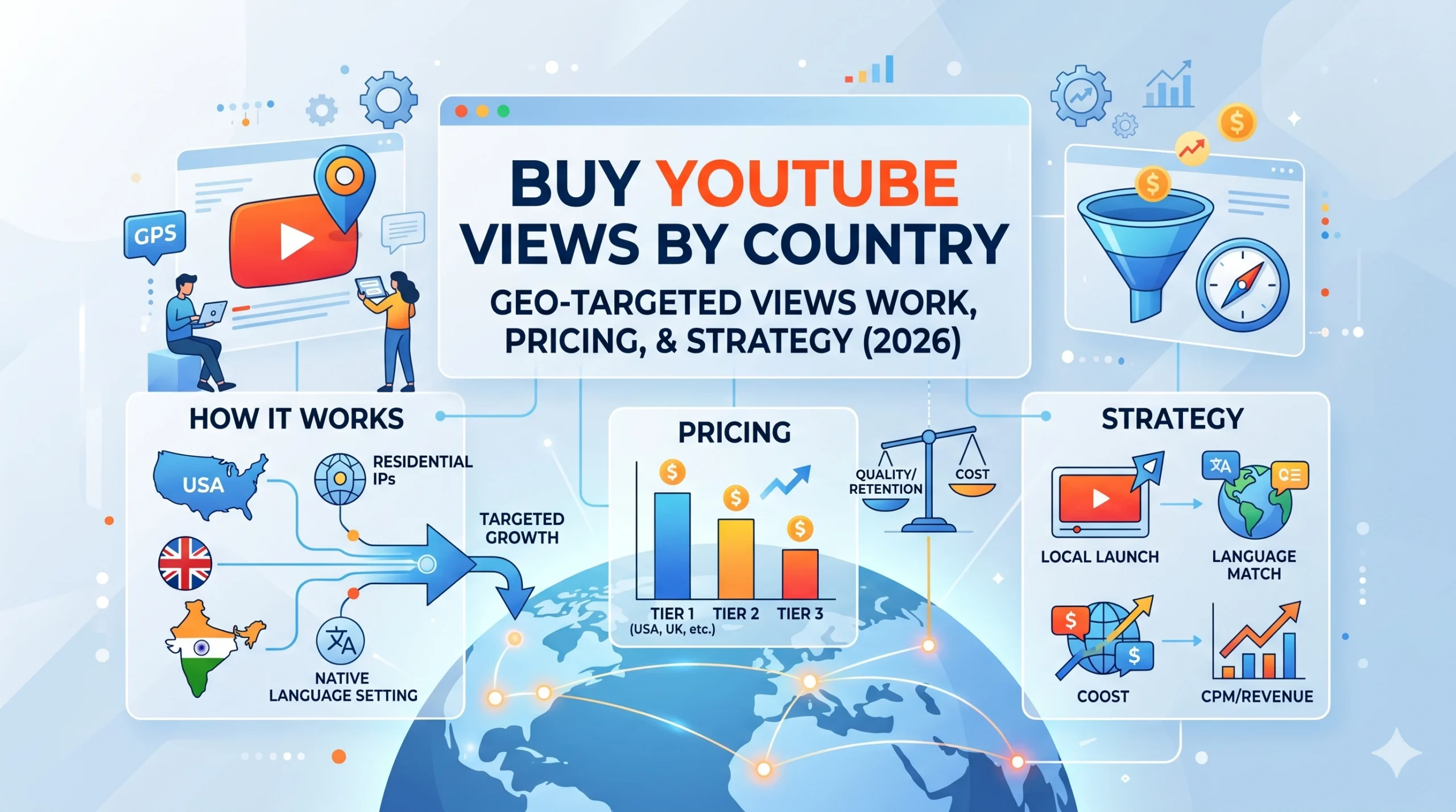 buy youtube views by country geo targeted views pricing and growth strategy