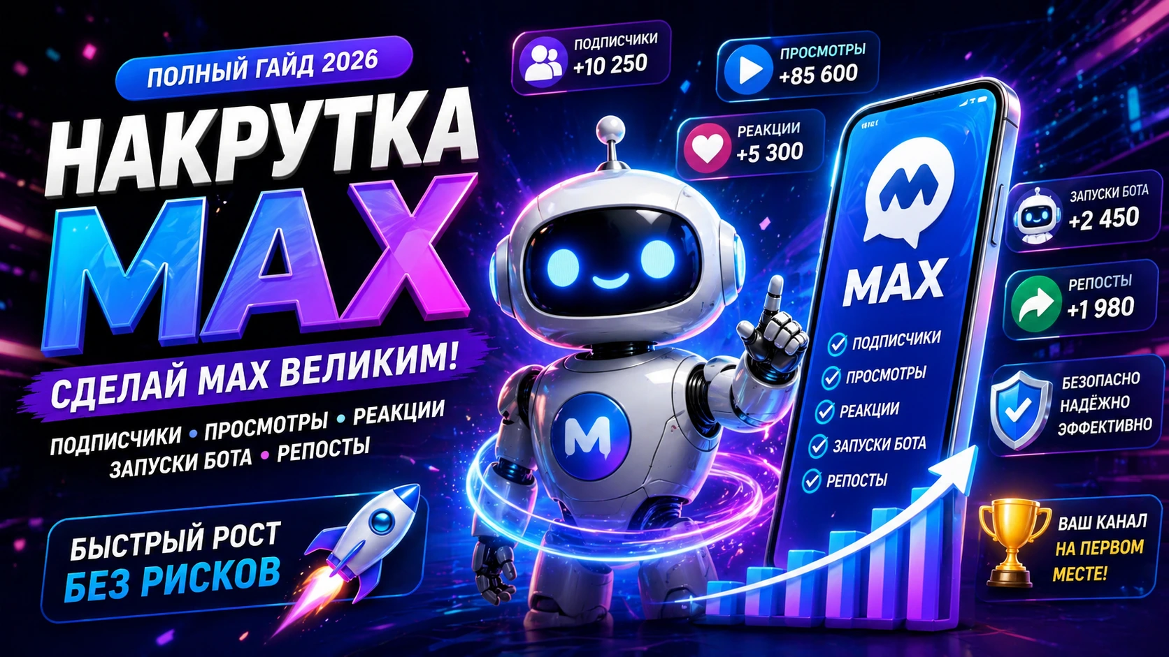 Накрутка MAX: полный гайд по подписчикам, просмотрам и активности (2026)