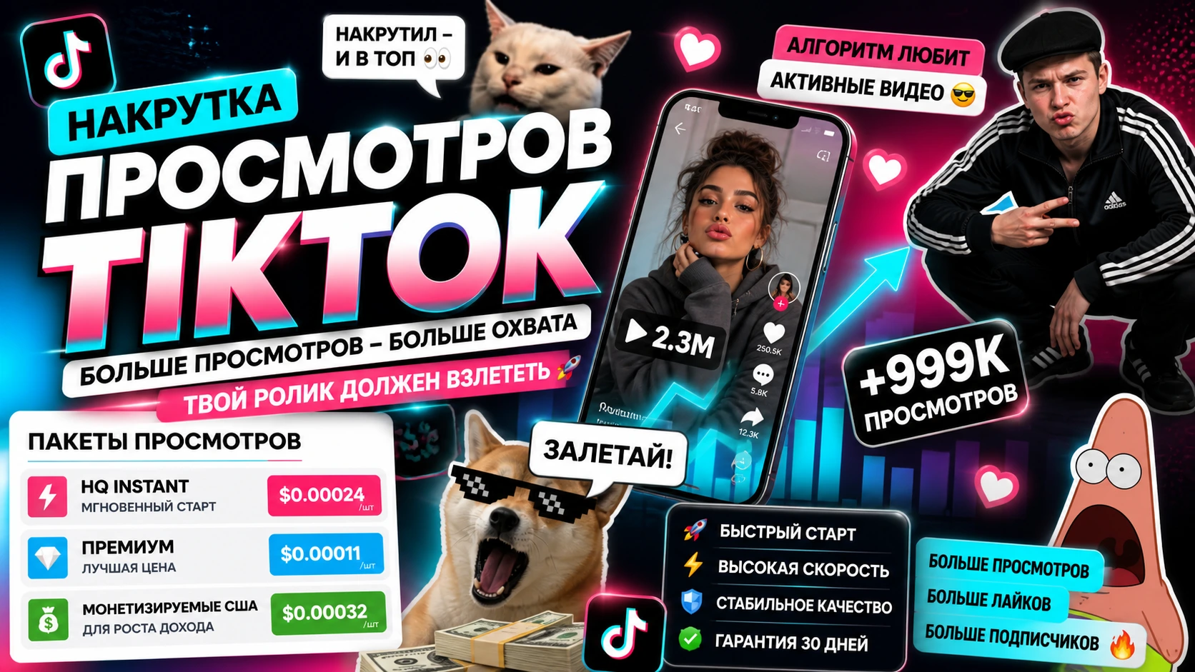 Накрутка просмотров TikTok: цены, пакеты и стратегия продвижения видео в 2026 году