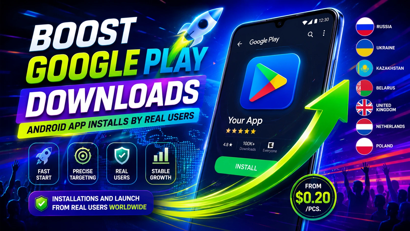 Boost Google Play Downloads: Android App Installs by Real Users